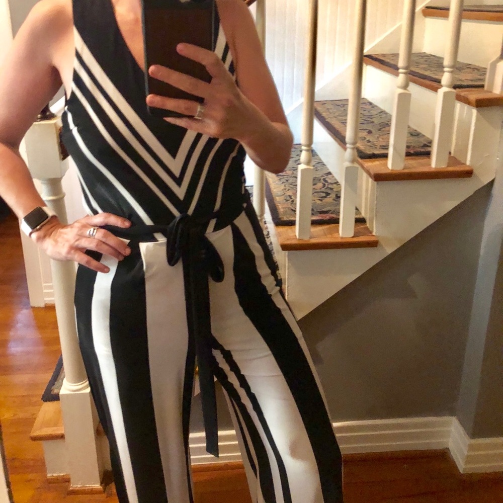 Fun and elegant striped jumpsuit